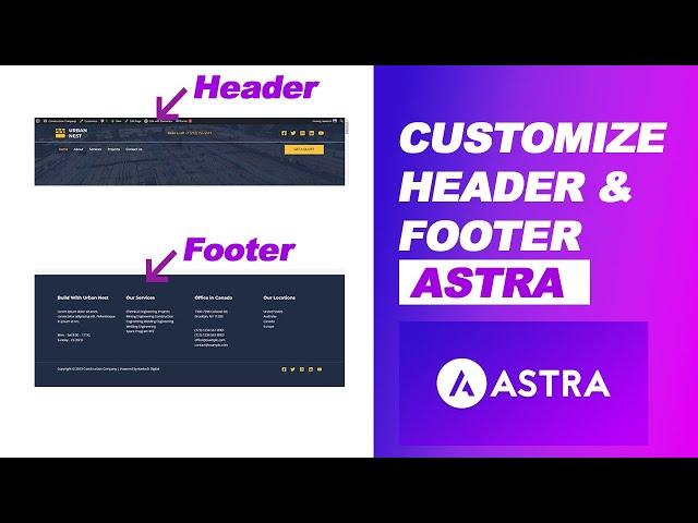 How to Customize Astra Theme Header and Footer