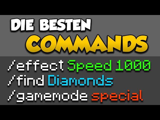 8 Anfänger COMMANDS, die DU KENNEN MUSST! (Minecraft 1.20)