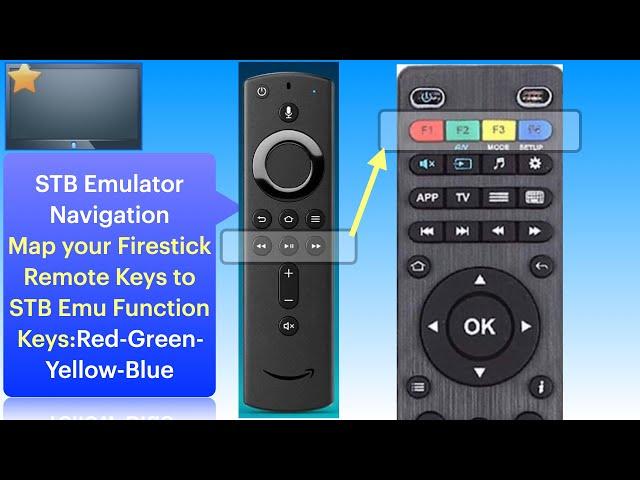 Firestick Remote Keys mapping for Navigation in STB Emulator.