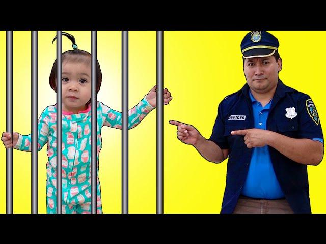 Baby Maddie Plays Cop Police Jail Story for Kids | Children Following Rules Funny Video