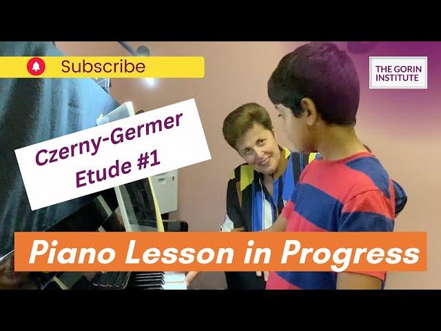  Piano Lesson in Progress|  Czerny-Germer. Etude #1