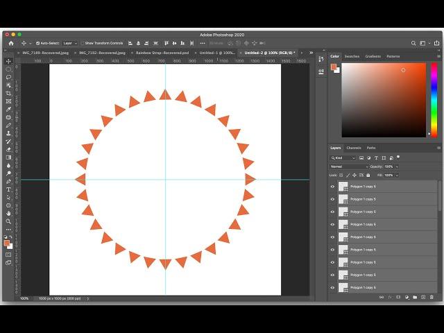 How to rotate an object or layer around a circle in Photoshop