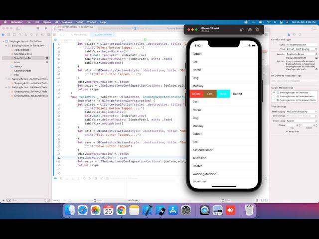 How To Create Leading And Trailing Swipe Actions In TableView in Swift IOS