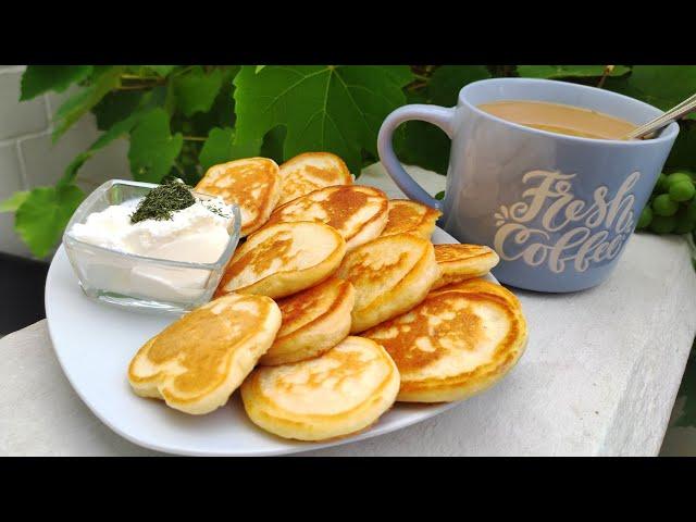 Оладьи на молоке очень пышные и воздушные без дрожжей / pancakes with milk