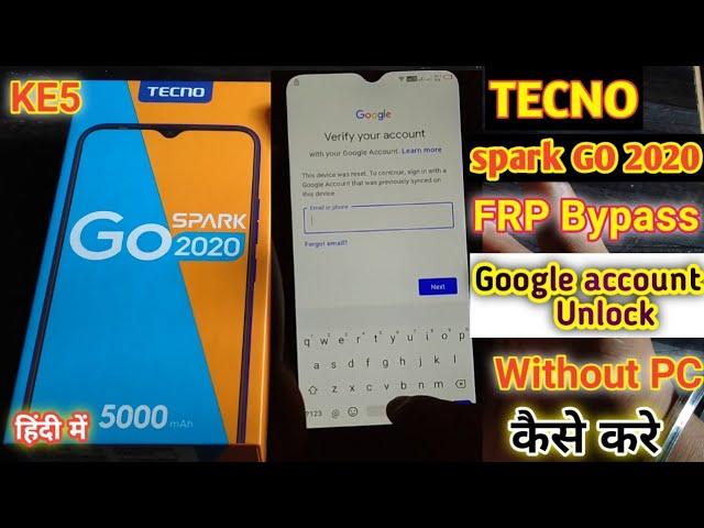 Frp bypass tecno spark go 2020 । tecno KE5 frp bypass • tecno KE5 pattern Unlock • Remove frp lock