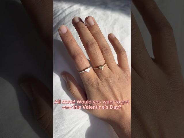 A dainty heart ring! Perfect Valentines gift!  #rings #valentinesgifts #dainty #golden