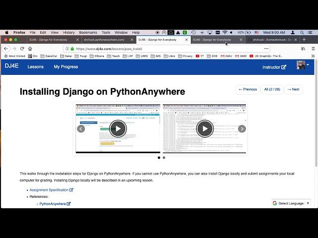 Exploring the DIY Hello World Django Application on PythonAnywhere