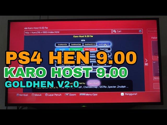 Cara Setting Aktivasi PS4 HEN Karo Host | Cara Update HEN 9.00 GoldHEN