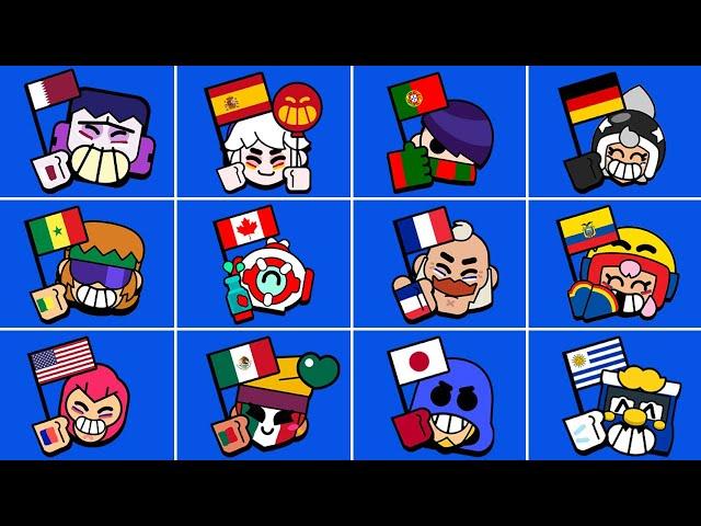 World Cup 2022 Pins | Brawl Stars