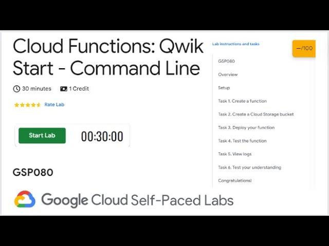 Cloud Functions: Qwik Start - Command Line | GSP080 | Google Cloud | QUICK-GCP-LAB | 2024 #qwiklabs