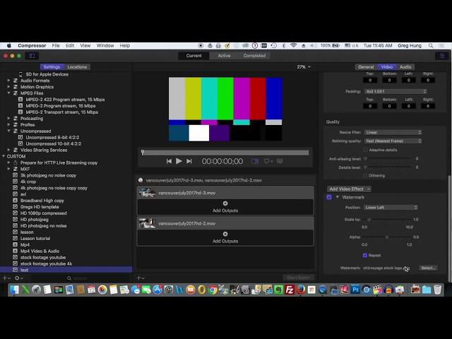 FCPX - Compressor - How to apply a Logo watermark to a multiple Video Files