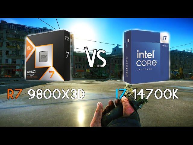 RYZEN 7 9800X3D vs INTEL i7-14700K | Escape from Tarkov | 0.15.5 | CPU Benchmark Comparison