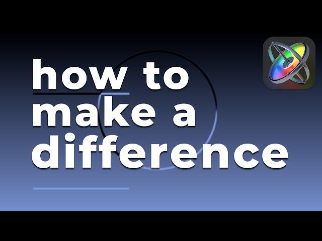 How to Make a Difference in Apple Motion