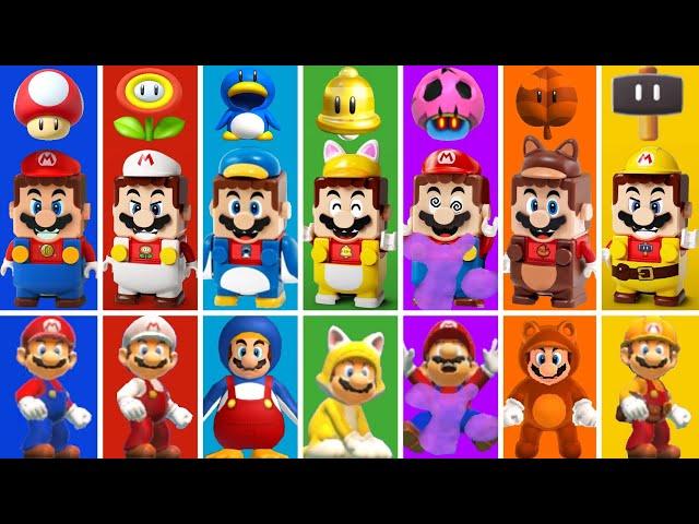 LEGO Super Mario All New Power-Ups Comparison (Original vs. LEGO)