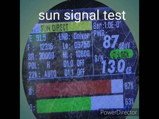 sun DTH signal settings