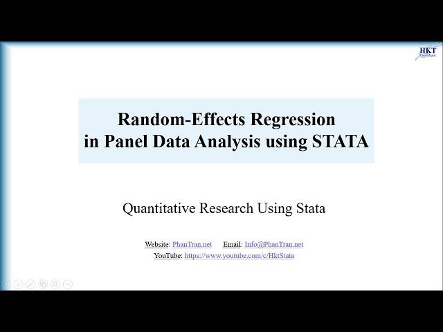 Random-Effects Regression in Panel Data Analysis using Stata