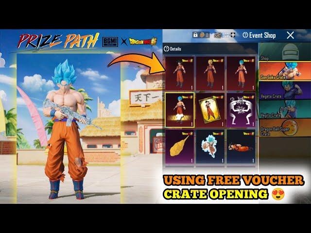 BGMI NEW DRAGON BALL PRIZE PATH EVENT CRATE OPENING FREE  USING FREE VOUCHERS#prizepathevent#bgmi