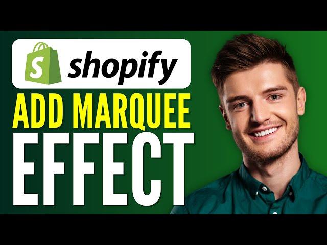 How to Add MARQUEE Effect on Shopify - 2024