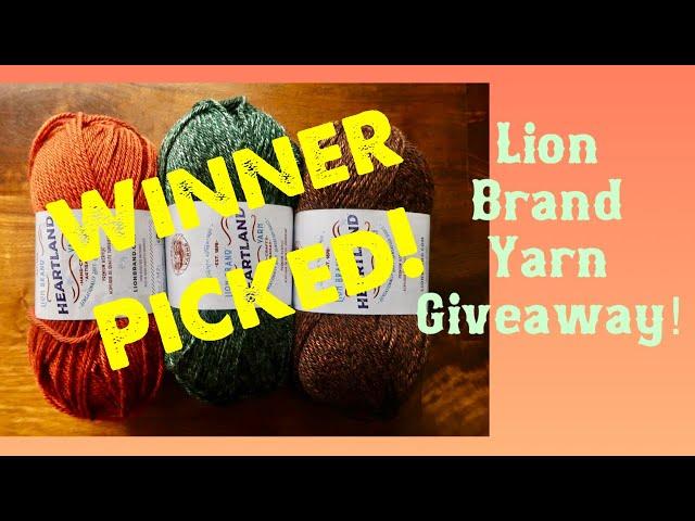 Winner Picked!  Lion Brand Heartland Yarn Giveaway!  Dazola Designs Crochet