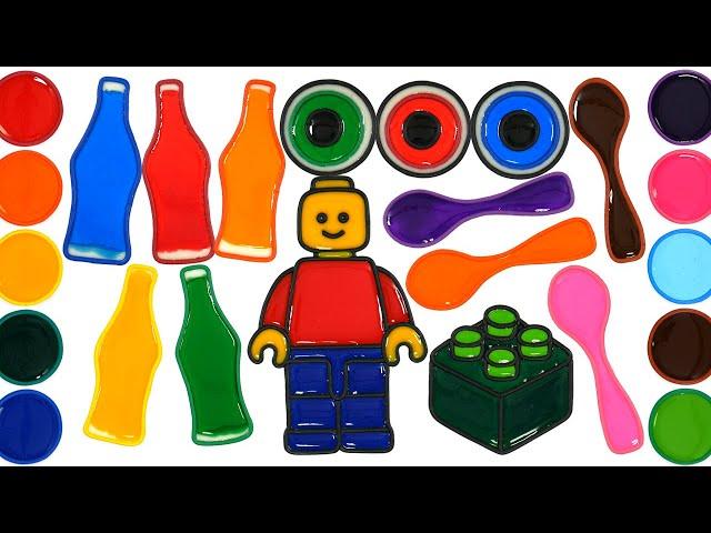 Nik-L-Nip Wax Bottle Jelly Coloring | Eyeball, Spoon Jelly | Menggambar Dan Mewarnai Lego man, block