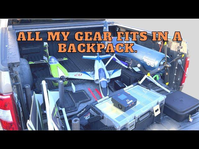 RC Plane field kit details - Everything fits in a backpack