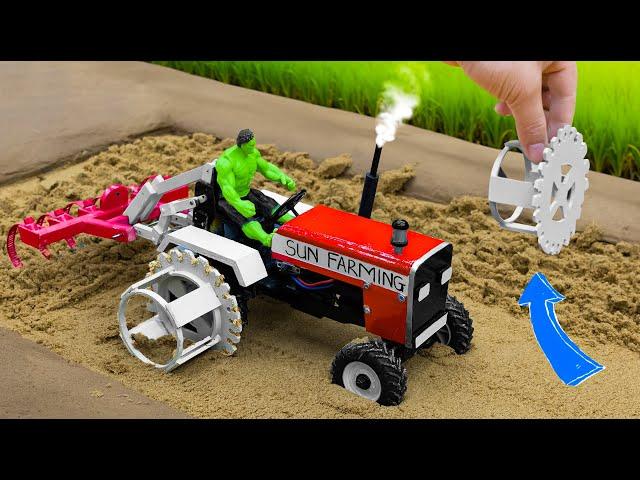 DIY tractor especially plough machine science project | DIY effective Agricultural Machinery