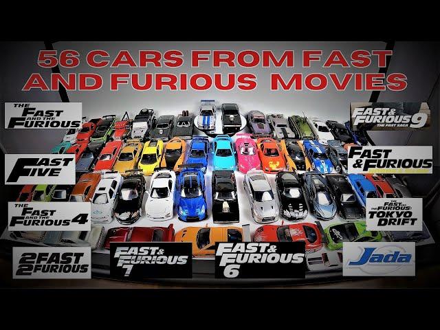 56 Cars from Fast and Furious Movies