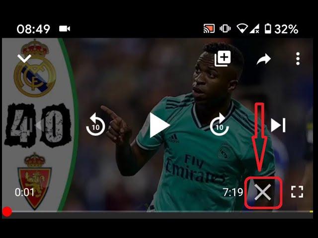 How to remove the X button from youtube on your Android 10 phone