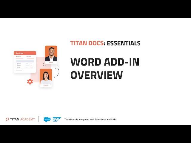 Salesforce Document Generation with Titan: Word Add-in Overview