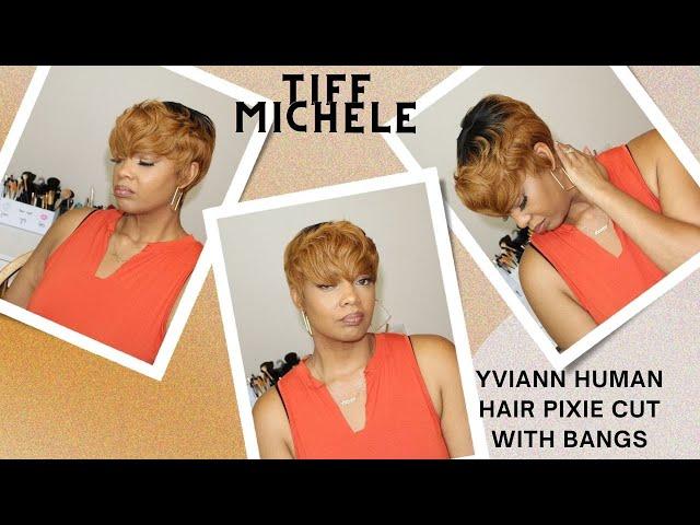 $20 BEAUTY!!! Yviann Human Hair Wig Pixie Cut with Bangs| AMAZON | EASY AND STYLISH!