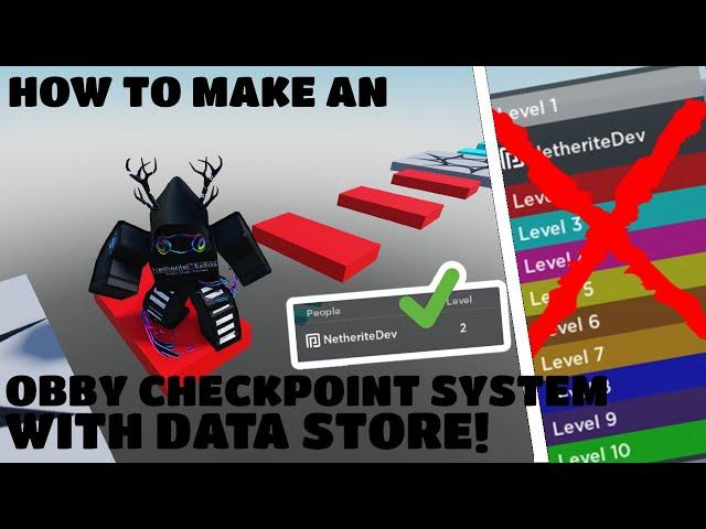 How to Make a Obby Checkpoint System With Data Store in Roblox Studio!