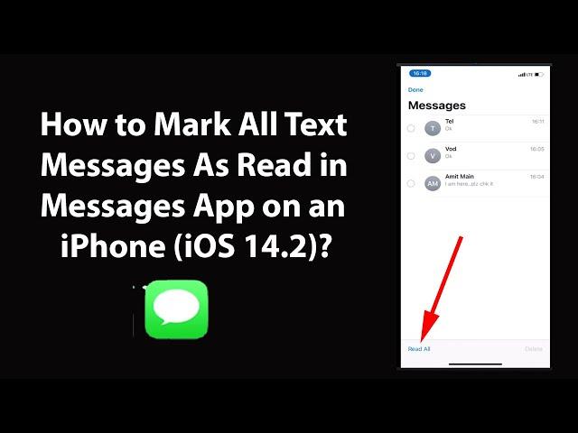 How to Mark All Text Messages As Read in Messages App on an iPhone (iOS 14.2)?