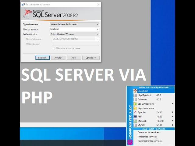 Accès SQL Sever via PHP (SQL Server via le web)