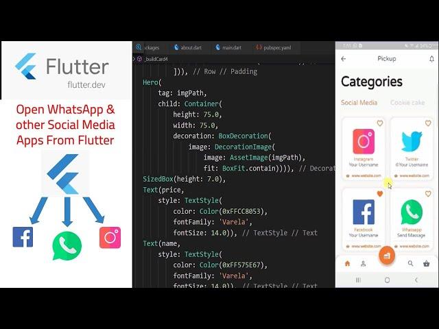 How to Open WhatsApp and other social media apps in Flutter