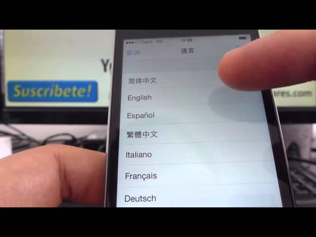 how do I change language from chinse to english iPhone 5s 5c 5 4s English Channeliphone