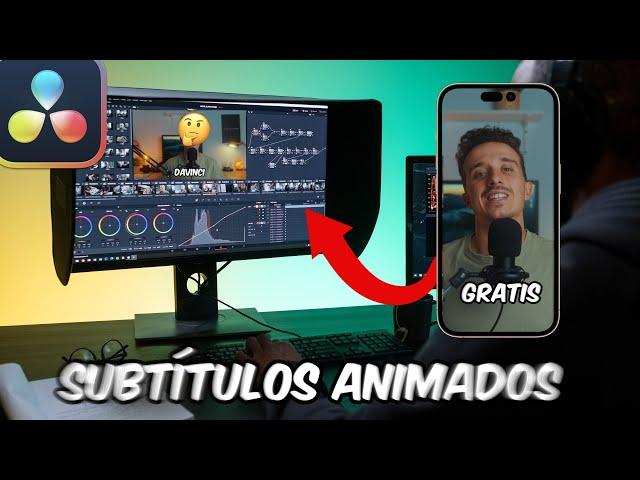 Subtítulos ANIMADOS y AUTOMÁTICOS en Davinci Resolve - Para Tiktok, Reels, Shorts