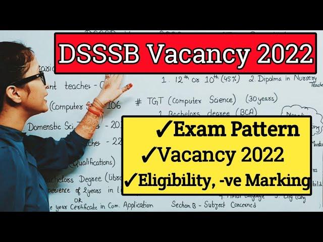 DSSSB Vacancy 2022 | DSSSB Vacancy Notification 2022 | DSSSB Vacancy | DSSSB 2022 |