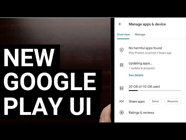 Latest Google Play Store "Manage Apps & Device" Update Page | New My Apps & Games Section