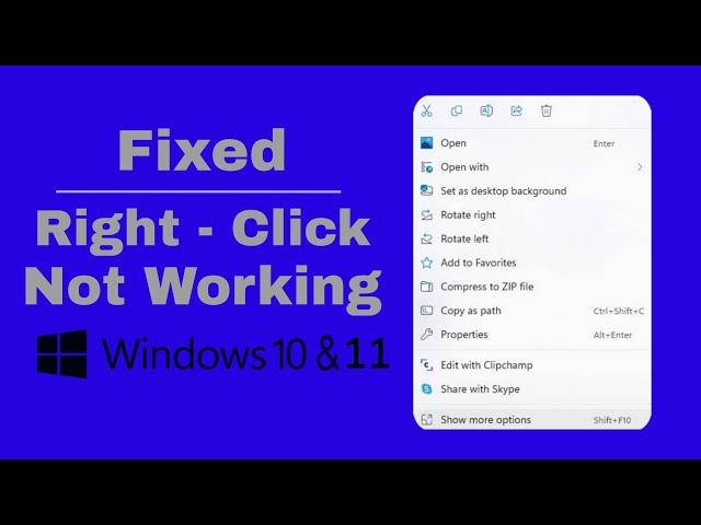 How to Fix Mouse Right click Not Working in Windows 11/10