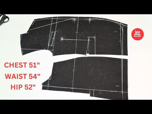 Chest 51" Coat Cutting ️ | Single Breast 2 Button Coat Cutting | Notch Lapel 2 Button Coat Cutting