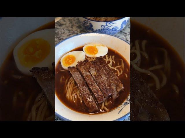 Ramen with egg and wagyu
