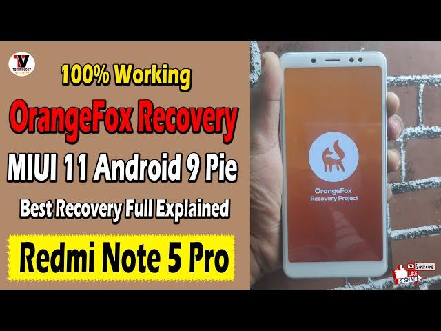 Install OrangeFox Recovery (TWRP) On Redmi Note 5 Pro MIUI 11 Android 9 Pie | 100 Working | Hindi |