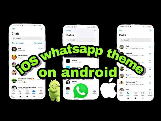 iOS Whatsapp Theme For Android:- iOS Emojis + iOS Fonts + iOS Themes On Android