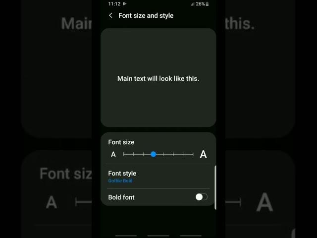 How to change the text font style on your galaxy android phone?