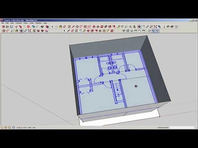 SketchUp: Two-Story Interior PART 2 (AutoCAD Import)