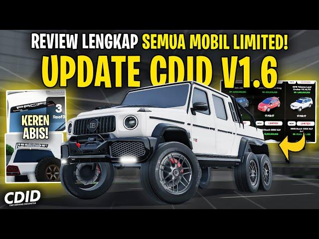 REVIEW LENGKAP SEMUA MOBIL LIMITED BARU UPDATE CDID V1.6 - Car Driving Indonesia V1.6 TEST SERVER