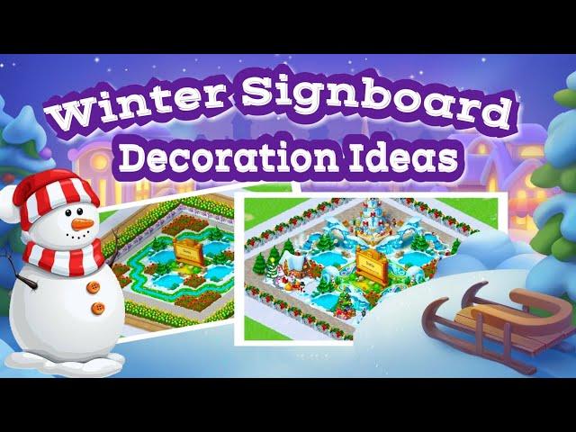 Christmas Special ~ Winter Signboard Decoration Ideas || Township ️