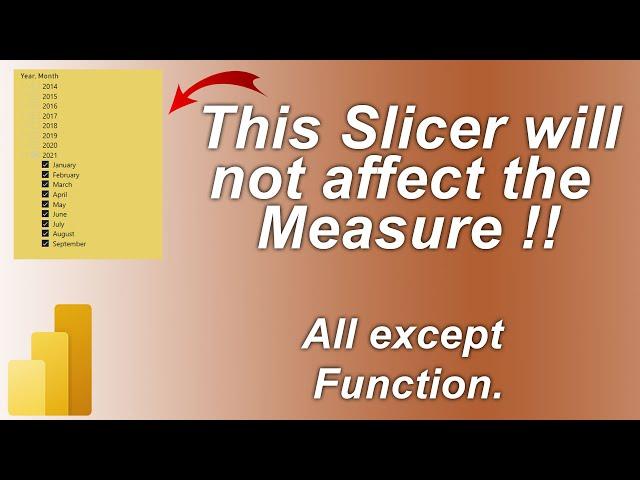 How to create a Measure which will not be filtered by the Slicer | AllExcept | PowerBI | MI Tutorial