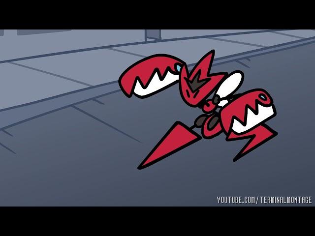 Mega Houndoom VS Mega Scizor (Pokemon Battle Royale Animated) @TerminalMontage