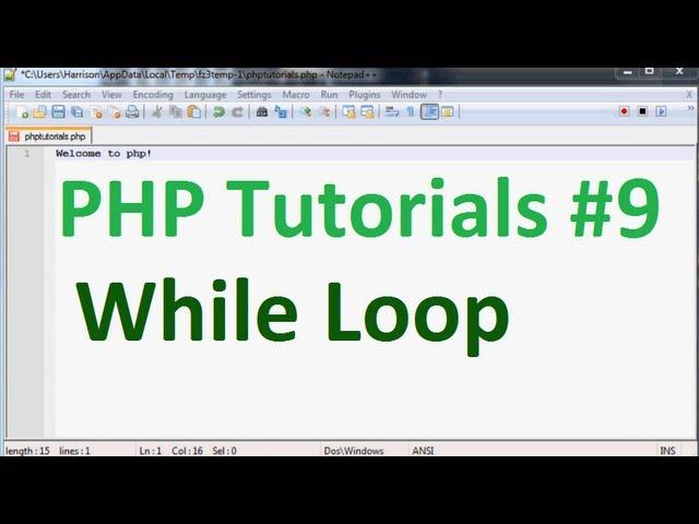 Basic PHP Tutorial 9: While Loop
